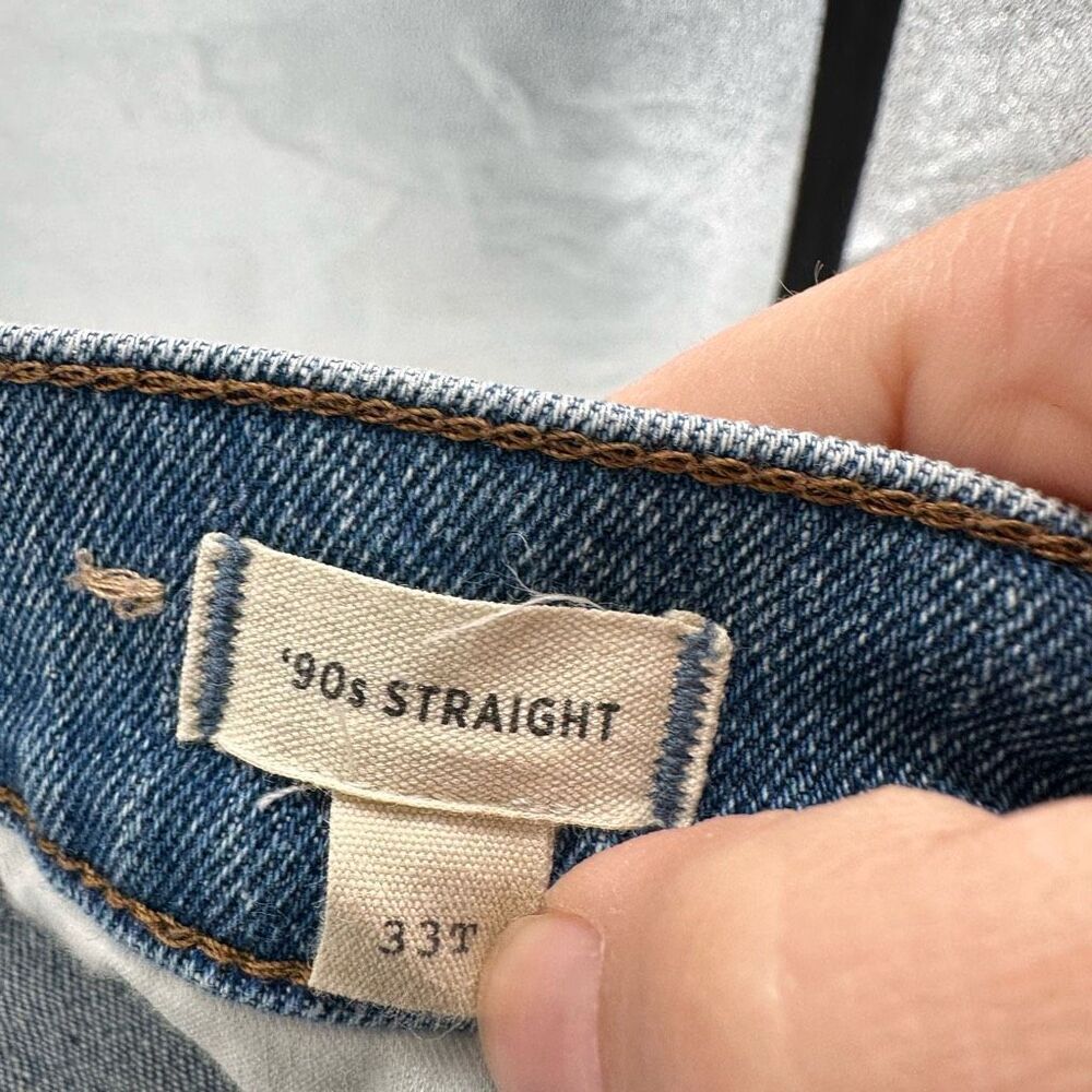 MADEWELL Women's The Tall '90s Straight Enmore Blue Wash Jean Jeans size 33T - Picture 3 of 13